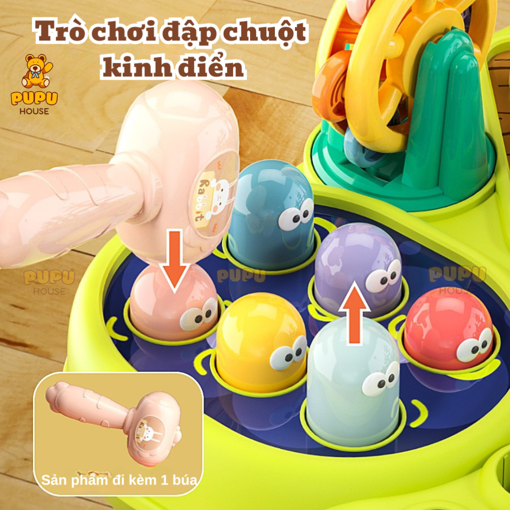 Đồ Chơi Thỏ Nông Trại Nhổ Củ Cải Cà Rốt Đập Thỏ Đa Năng Cho Bé Phát Triển Tư Duy Trí Tuệ Đồ Chơi Cho Bé - PUPU HOUSE