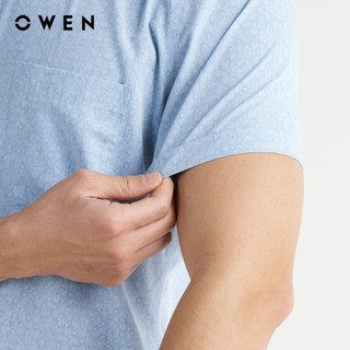 Owen - Áo sơ mi ngắn tay Body Fit AB255136NT màu Xám chất liệu Bamboo poly