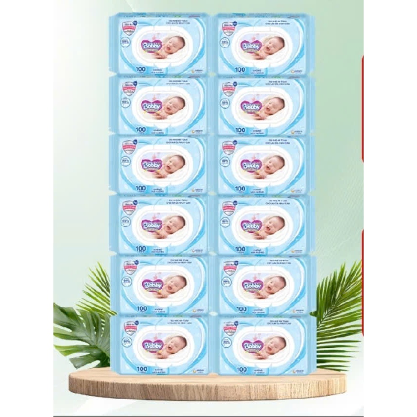 [COMBO 8/16 GÓI] Khăn ướt Bobby Care Xanh Không Mùi 100 tờ