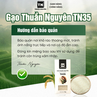 Gạo Dẻo Thơm Hạt Dài 1kg, Giàu Đạm Mềm Ngọt Cơm Ngon, Ăn Thử Tiện Lợi | Gạo Thuần Nguyên TN35