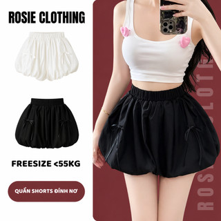 Quần Shorts Nữ Bí Ngô Pumkin Quần Váy Đính Nơ Chất Vải Thun WSH006