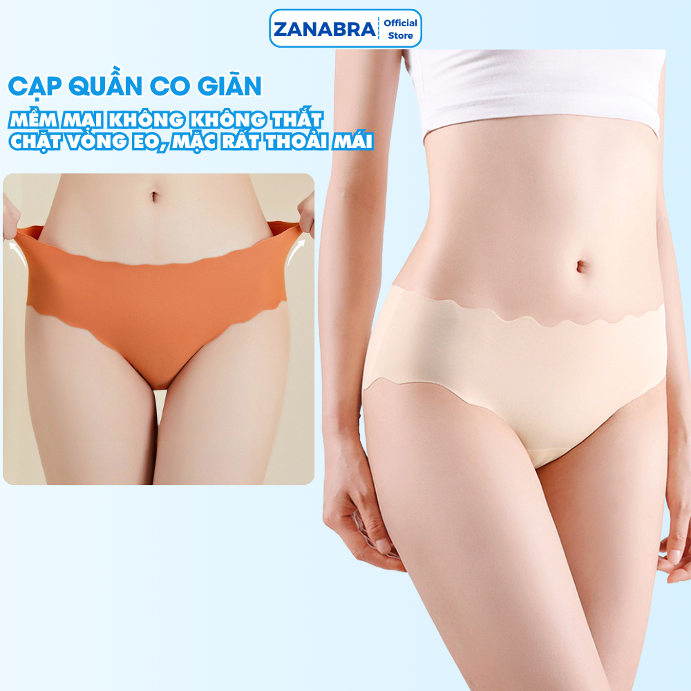 Combo 5 Quần Lót Su Trơn Viền Lượn Sóng, Quần Chip Nữ Đáy Dính Chắc Chắn ZANABRA LA09