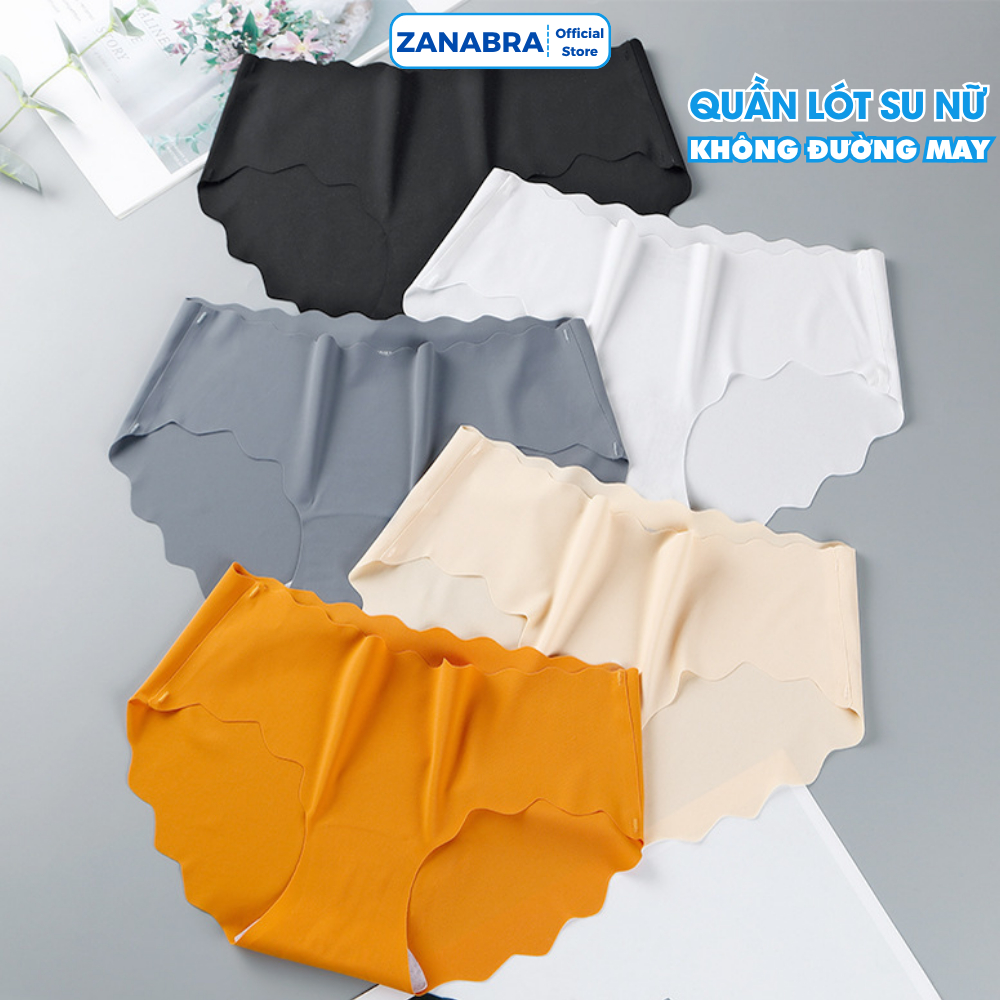 Combo 5 Quần Lót Su Trơn Viền Lượn Sóng, Quần Chip Nữ Đáy Dính Chắc Chắn ZANABRA LA09