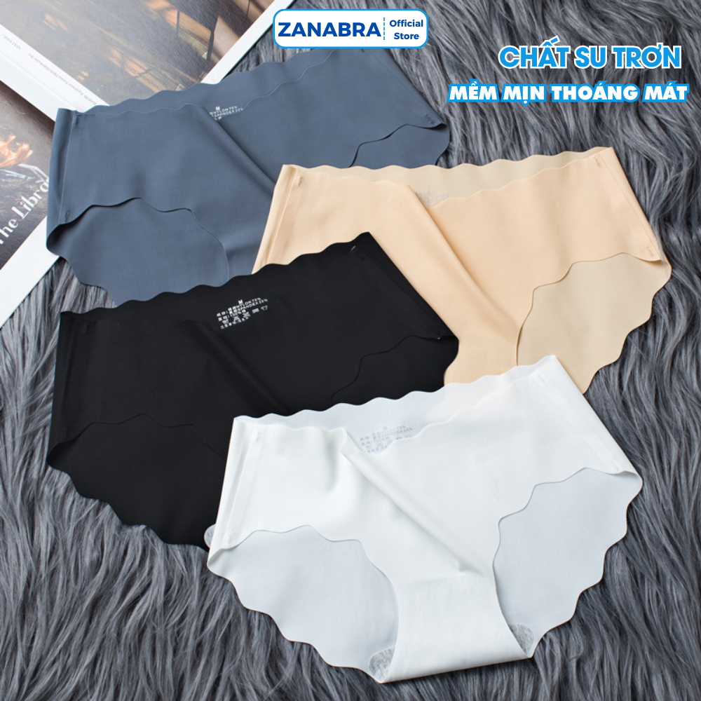 Combo 5 Quần Lót Su Trơn Viền Lượn Sóng, Quần Chip Nữ Đáy Dính Chắc Chắn ZANABRA LA09