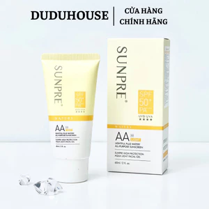 Kem Chống Nắng Mona Frema SUNPRE High Protection AA Aqua Light Facial Gel Kiềm Dầu 60ml Duduhouse