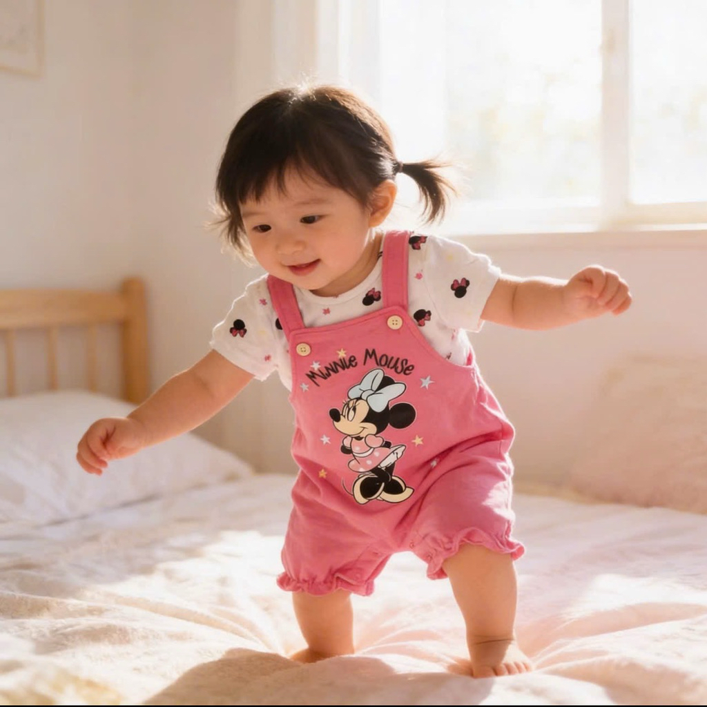 Set yếm bé gái kèm áo sơ sinh 0-24 tháng (form bé) chất cotton mềm thoáng mát F0832 0464L 0743L 0908L L043 L066