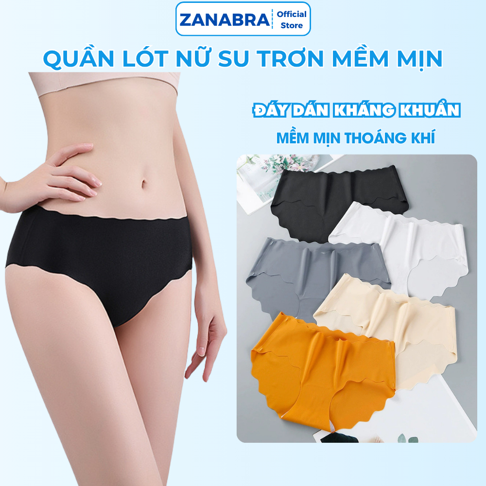 Combo 5 Quần Lót Su Trơn Viền Lượn Sóng, Quần Chip Nữ Đáy Dính Chắc Chắn ZANABRA LA09