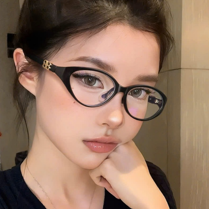 Kính Cận Nữ INNI Dáng Mắt Mèo Thanh Lịch, Gọng TR90 Siêu Nhẹ Dẻo Bền, Kính Đổi Màu Đeo Đi Học Đi Làm