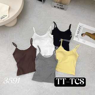 Áo bra tăm viền ren mềm co giãn 3591