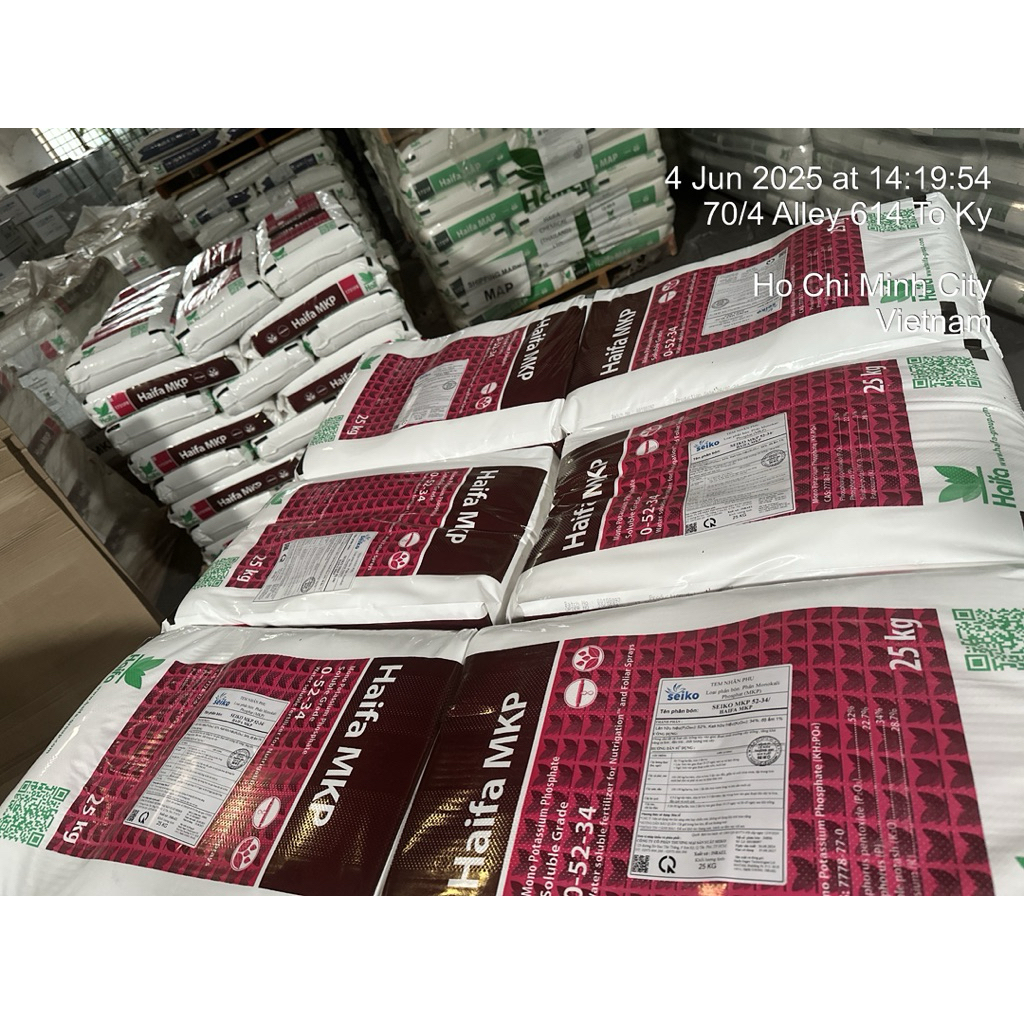Phân bón MKP 0-52-34 Seiko nhập khẩu Haifa Isarel Chính hãng LÁ MAU GIÀ,  RA HOA TẬP TRUNG, trái to, tăng độ đường