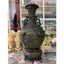 Lộc Bình Đá Đúc 52cm Chạm Rồng Nổi 3D - Màu Đen Quyền Lực - Bình Hoa Phong Thủy Tích Lộc, Trang Trí Phòng Khách Cao Cấp