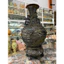 Lộc Bình Đá Đúc 52cm Chạm Rồng Nổi 3D - Màu Đen Quyền Lực - Bình Hoa Phong Thủy Tích Lộc, Trang Trí Phòng Khách Cao Cấp