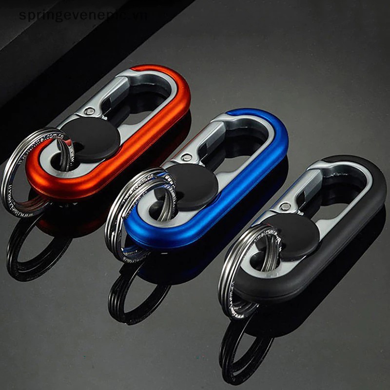 Xe Móc Khóa Sáng Tạo Chìa Khóa Nam Thời Trang Cắm Trại Leo Núi Kim Loại Móc Khóa Xe Tạo Kiểu Tự Động