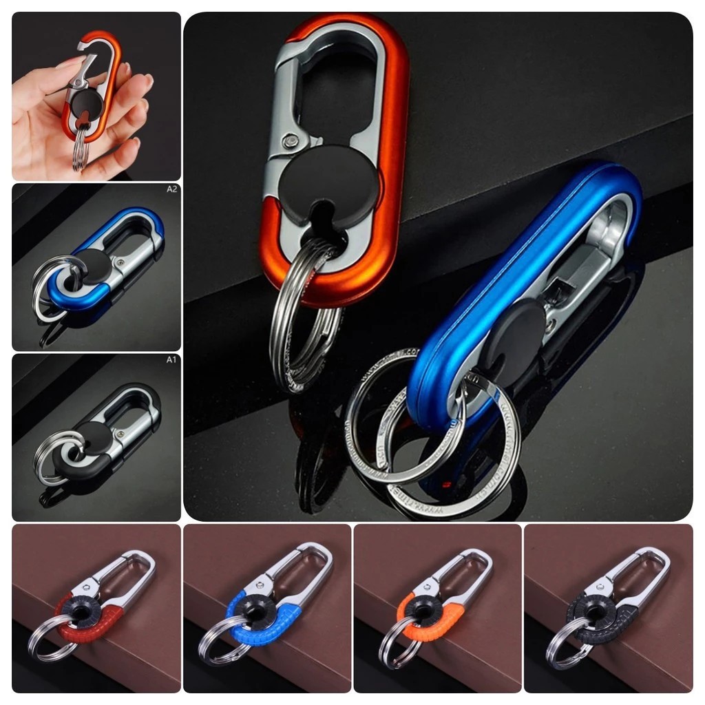 Xe Móc Khóa Sáng Tạo Chìa Khóa Nam Thời Trang Cắm Trại Leo Núi Kim Loại Móc Khóa Xe Tạo Kiểu Tự Động