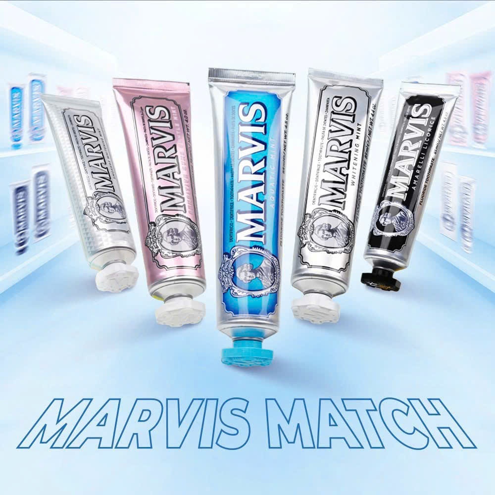Kem Đánh Răng Marvis 25ML/75ML/85ML – Hơi thở thơm mát, hỗ trợ trắng răng, sạch miệng, ngừa mảng bám | Chính Hãng