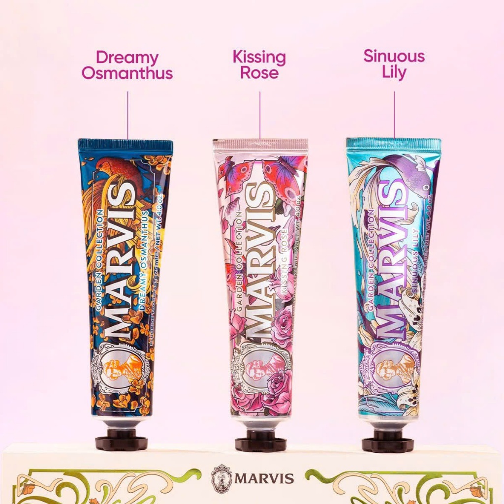 Kem Đánh Răng Marvis 25ML/75ML/85ML – Hơi thở thơm mát, hỗ trợ trắng răng, sạch miệng, ngừa mảng bám | Chính Hãng