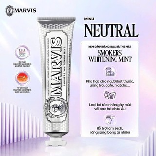 (Hỏa tốc) Bộ Sưu Tập Kem Đánh Răng Marvis Whitening Collection 85ml (Whitening Mint & Smokers Mint)