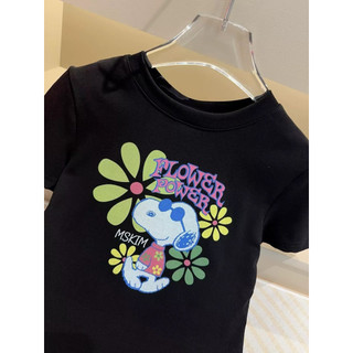 Áo phông cotton cổ tròn cộc tay hình Flower power form babytee #21167