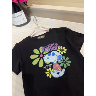 Áo phông cotton cổ tròn cộc tay hình Flower power form babytee #21167