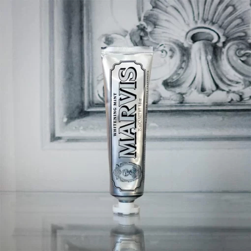 (Marvis chính hãng) Kem Đánh Răng MARVIS WHITENING MINT 85ml (Hương bạc hà) – Hơi thở thơm mát sạch miệng, ngừa mảng bám