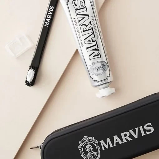 (Marvis chính hãng) Kem Đánh Răng MARVIS WHITENING MINT 85ml (Hương bạc hà) – Hơi thở thơm mát sạch miệng, ngừa mảng bám
