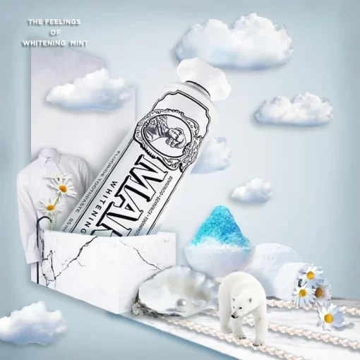 (Marvis chính hãng) Kem Đánh Răng MARVIS WHITENING MINT 85ml (Hương bạc hà) – Hơi thở thơm mát sạch miệng, ngừa mảng bám