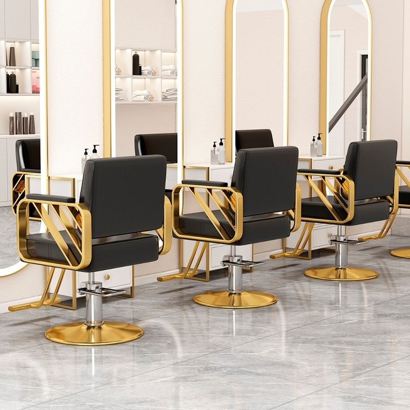 Ghế cắt tóc nam nữ dành cho salon tóc cao cấp - ghế cắt tóc inox nâng chân chắc chắn, đẹp và tiện lợi