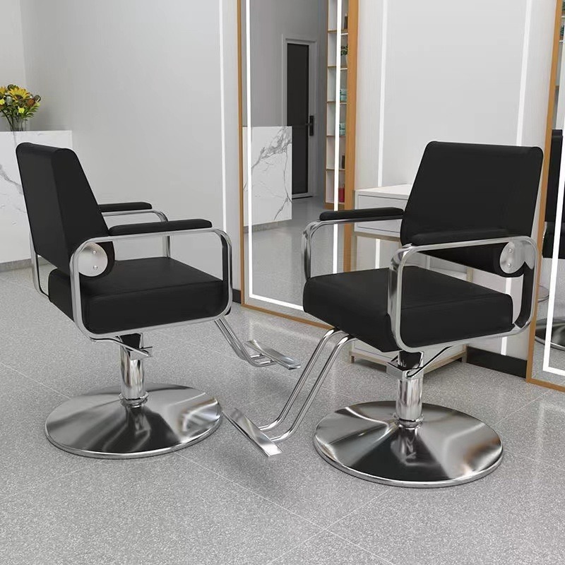 Ghế cắt tóc nam nữ dành cho salon tóc cao cấp - ghế cắt tóc inox nâng chân chắc chắn, đẹp và tiện lợi