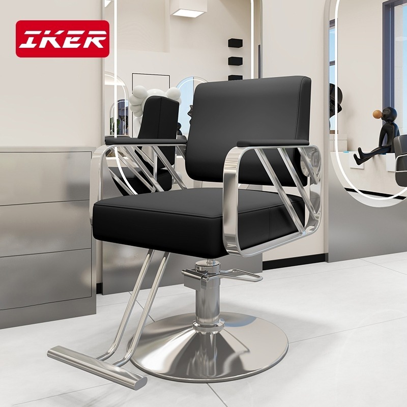 Ghế cắt tóc nam nữ dành cho salon tóc cao cấp - ghế cắt tóc inox nâng chân chắc chắn, đẹp và tiện lợi