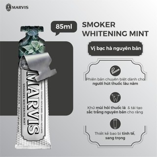 (Hỏa tốc) Bộ Sưu Tập Kem Đánh Răng Marvis Whitening Collection 85ml (Whitening Mint & Smokers Mint)
