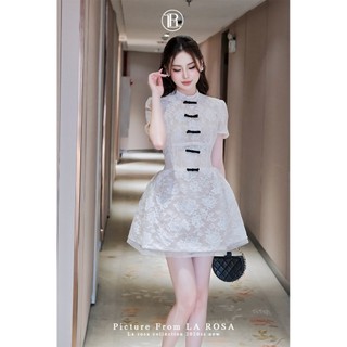 Đầm Ren Hoa Nổi Cao Cấp LA ROSA Đầm Dáng Xòe Phối Nơ cách Điệu Nàng Diện Đi Dự Tiệc, Hẹn Hò...Đều Hợp V1468
