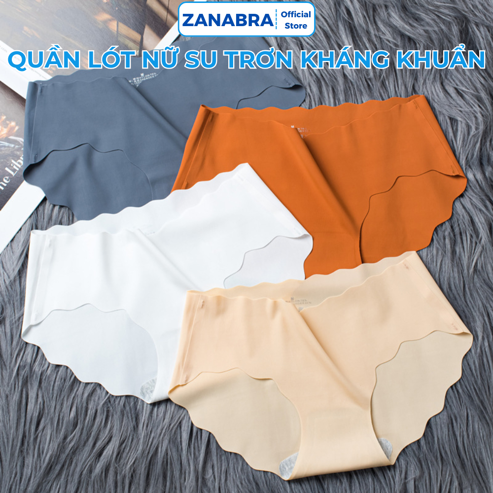 Quần Lót Nữ Đúc Su Thun Lạnh Không Đường May Viền Lượn Sóng Cao Cấp Mềm Mại Kháng Khuẩn 7A ZANABRA LA09