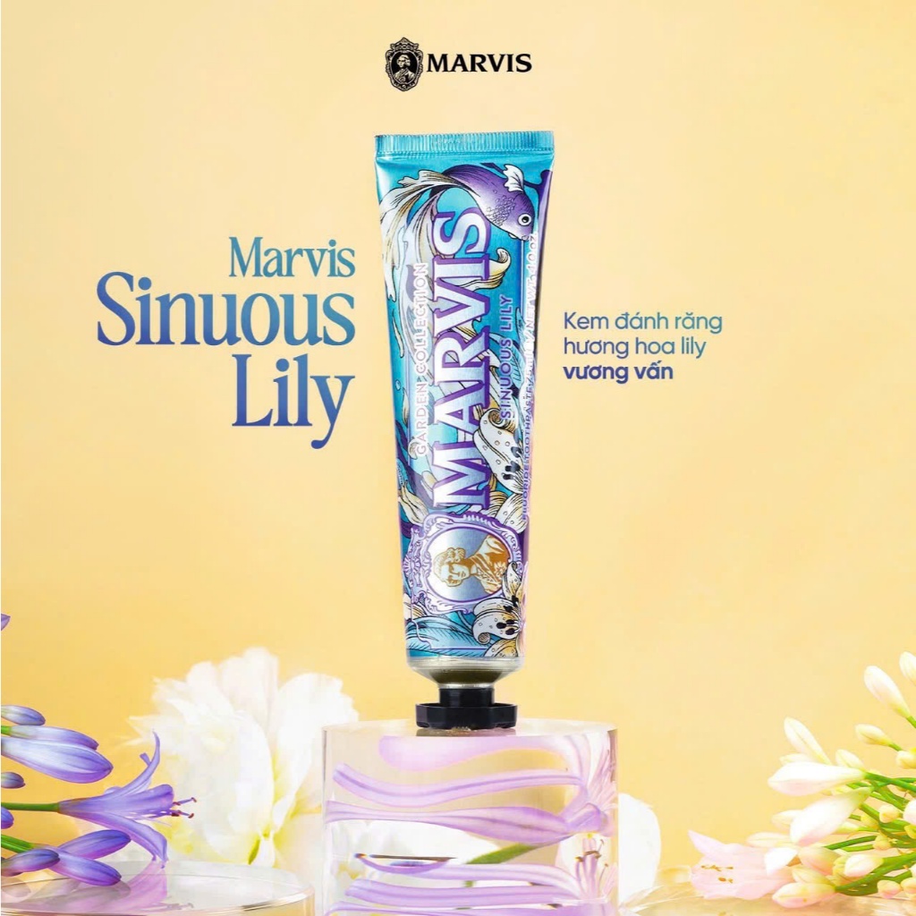 (Marvis chính hãng) Bộ Sưu Tập Kem Đánh Răng Marvis Garden Collection 75ml (Dreamy Osmanthus, Sinuos Lily, Kissing Rose)