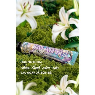 Kem Đánh Răng MARVIS SINUOS LILY 75ml (Hoa ly trắng) - Hơi thở thơm mát, trắng răng, ngừa mảng bám