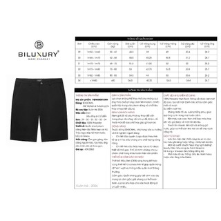 [NEW 2026] Quần Short Kaki Nam 1QNKB001 Biluxury Co Giãn Đàn Hồi Quần Kaki Ngố Giữ Form