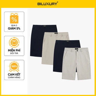 [NEW 2026] Quần Short Kaki Nam 1QNKB001 Biluxury Co Giãn Đàn Hồi Quần Kaki Ngố Giữ Form