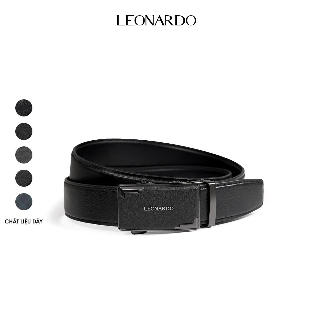 Thắt Lưng Nam Leonardo Quickfit Sage Microfiber cao cấp khóa tự động điều chỉnh nhanh nhiều vân da