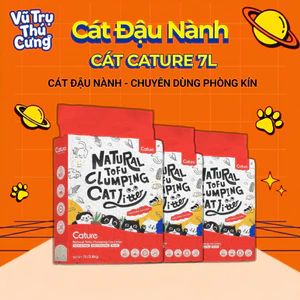 Cát đậu nành Tofu Cature hương Sữa, túi 7L (2,8Kg), Cát không bụi, khử mùi trong phòng kín