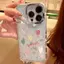 Drill Edge Love Painting cho iPhone 17/15Pro trường hợp điện thoại sao trong suốt mới