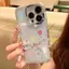 Drill Edge Love Painting cho iPhone 17/15Pro trường hợp điện thoại sao trong suốt mới