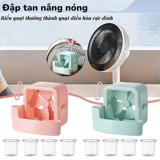 Quạt Điều Hòa Mini Kẹp Lồng Kèm 4 Cốc Đá – Quạt Hơi Nước Làm Mát Nhanh, Gió Lạnh, Tiết Kiệm Điện