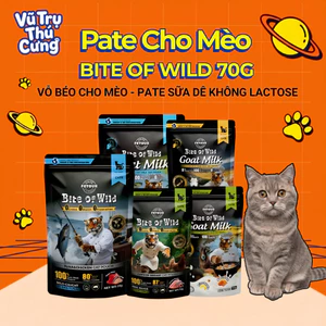 Pate Giàu Đạm Cho Mèo Nhà Bite of Wild – Công Thức Sữa Dê New Zealand, Túi 70g
