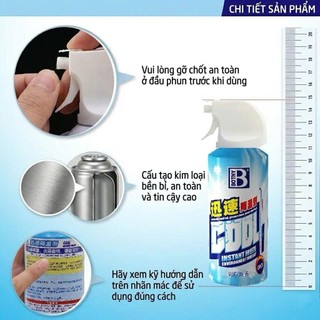 Chai Xịt Lạnh BOTNY 180ml | Xịt Làm Mát Tức Thì | Giảm Nhiệt Nhanh Thiết Bị, Đồ Điện, Kim Loại
