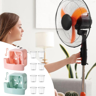 Quạt Điều Hòa Mini Kẹp Lồng Kèm 4 Cốc Đá – Quạt Hơi Nước Làm Mát Nhanh, Gió Lạnh, Tiết Kiệm Điện