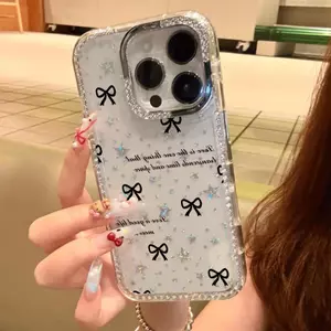 Đen knot đầy đủ in cho iPhone 17/16plus trường hợp mới 14Pro Premium