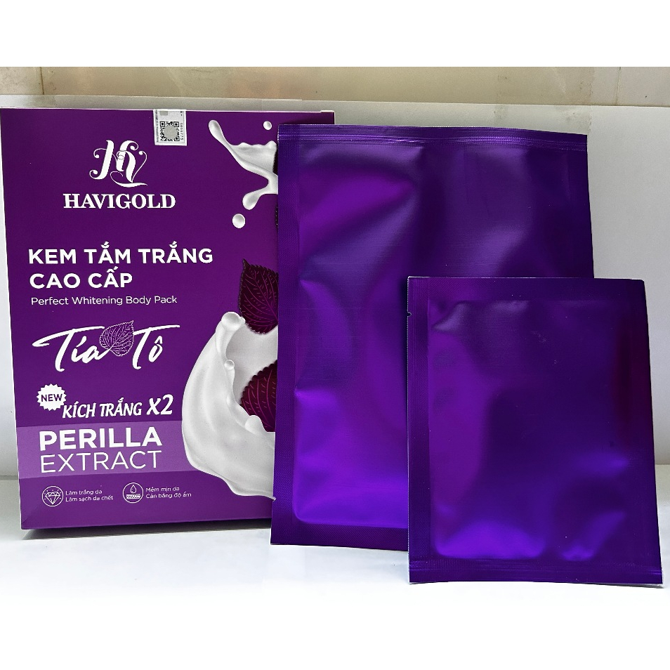 Kem Ủ Dưỡng Trắng Haivigold Tía Tô [Màu Tím-Trắng] - Nuôi Dưỡng Da Mềm Mượt, Căng Mịn 200g