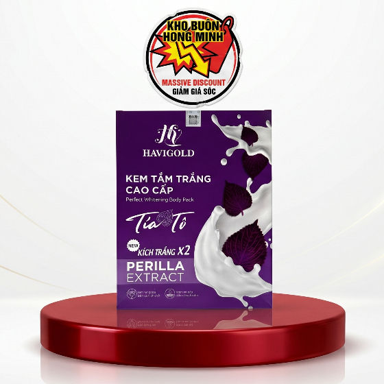 Kem Ủ Dưỡng Trắng Haivigold Tía Tô [Màu Tím-Trắng] - Nuôi Dưỡng Da Mềm Mượt, Căng Mịn 200g