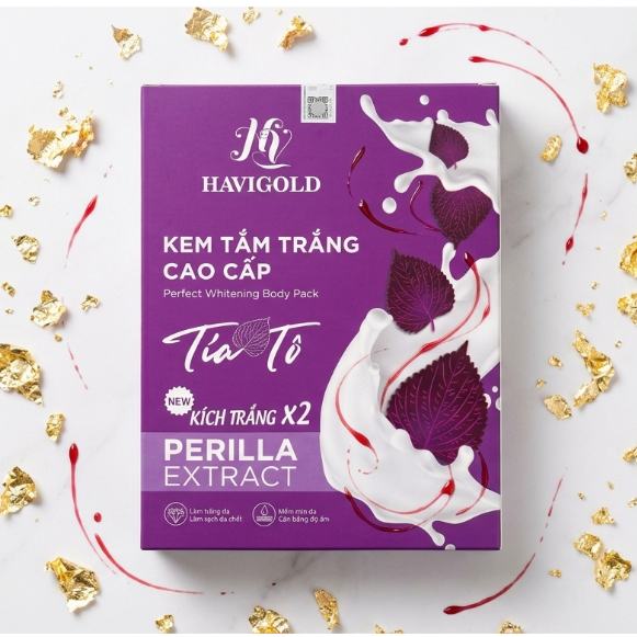 Kem Ủ Dưỡng Trắng Haivigold Tía Tô [Màu Tím-Trắng] - Nuôi Dưỡng Da Mềm Mượt, Căng Mịn 200g