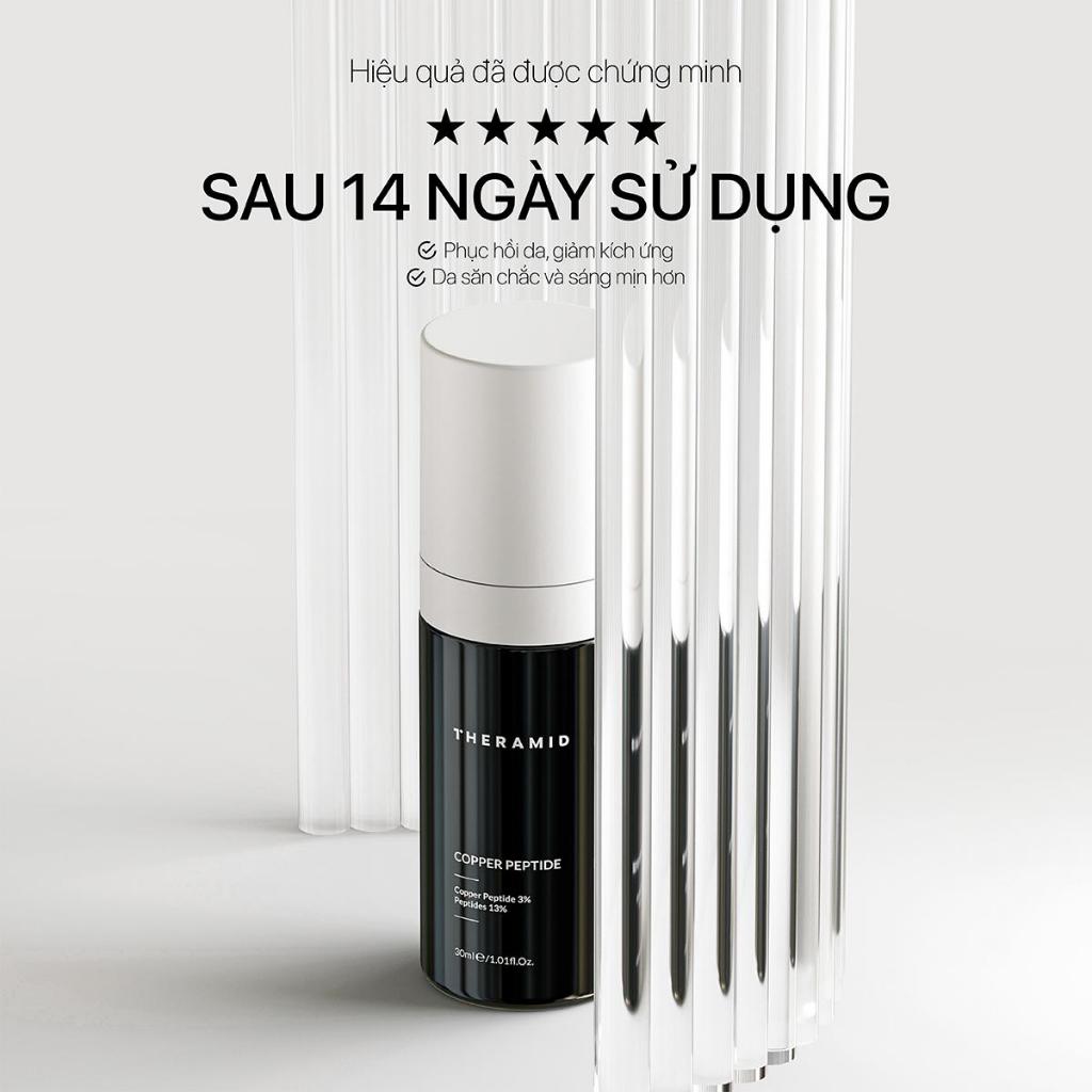 Serum Đồng Peptide Theramid Copper Peptide 3% tinh khiết Kích thích Collagen, Siêu Phục Hồi, Chống lão hóa 30ml