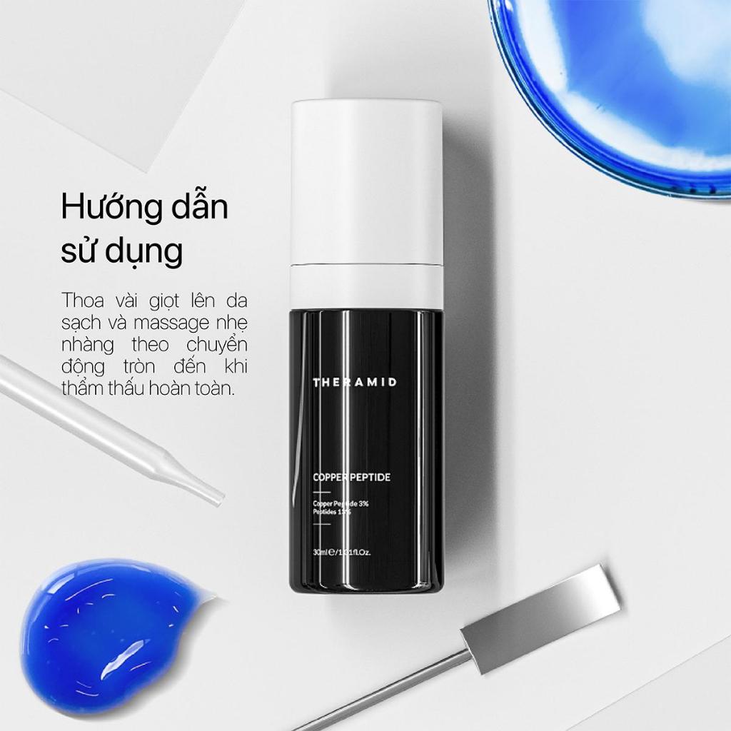 Serum Đồng Peptide Theramid Copper Peptide 3% tinh khiết Kích thích Collagen, Siêu Phục Hồi, Chống lão hóa 30ml